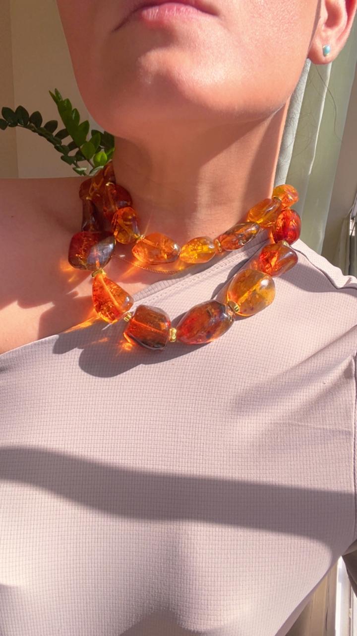 Collar de Ambar Doble