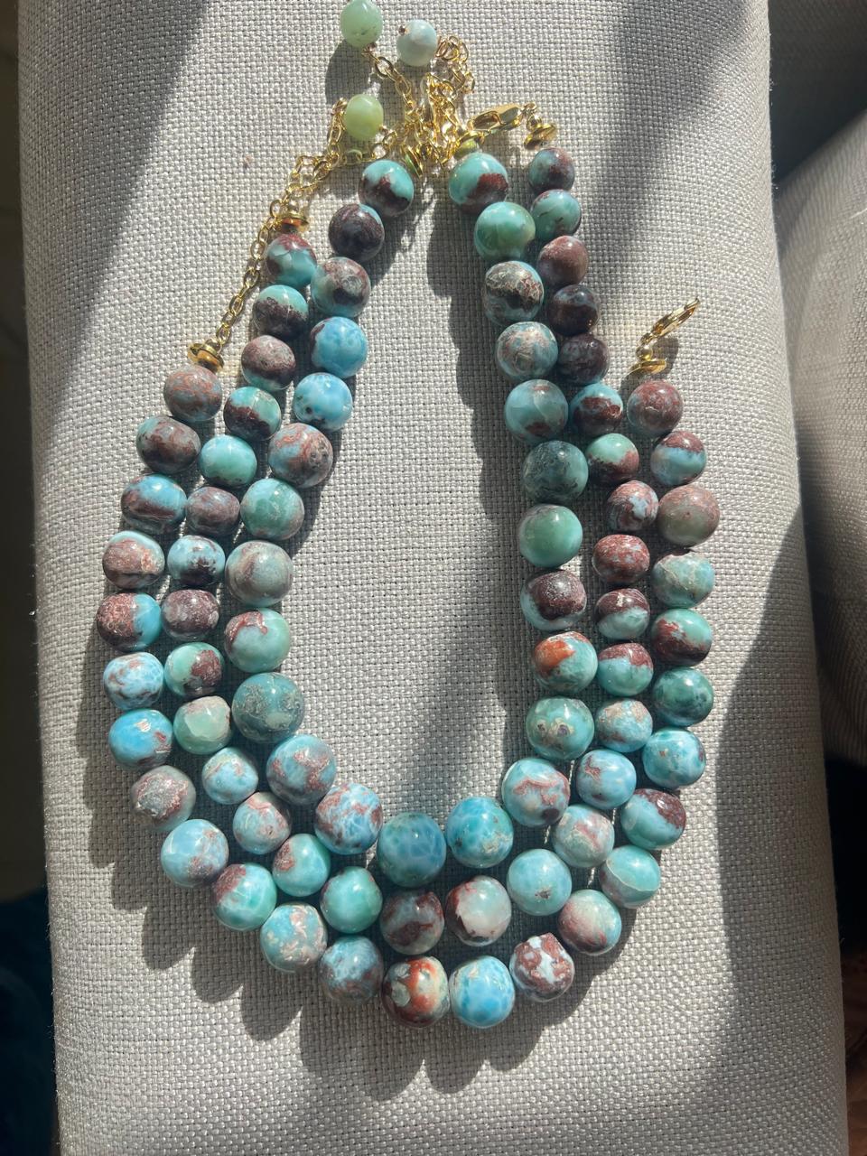 Collar Jaspeado Triple (3 hilos)