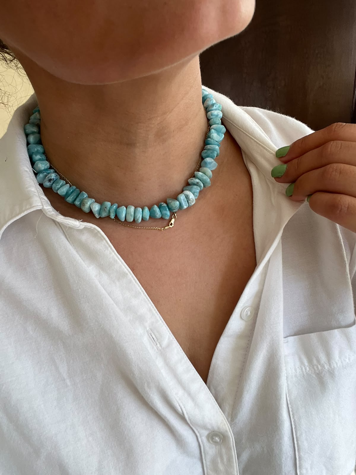 Choker de Chips de Larimar